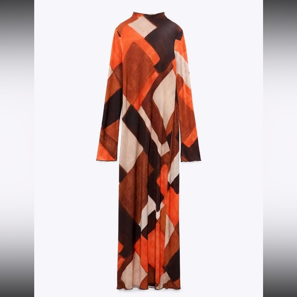 ZARA WOMAN NWT PRINTED DRESS SIZE MEDIUM - Picture 10 of 12